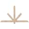 Ekena Millwork Kennewick Smooth Timber Gable Bracket, Douglas Fir, 60"W x 35"H x 3 1/2"D x 3 1/2"F, 14/12 Pitch GBW060X35X0404KEN00SDF - alternate 1